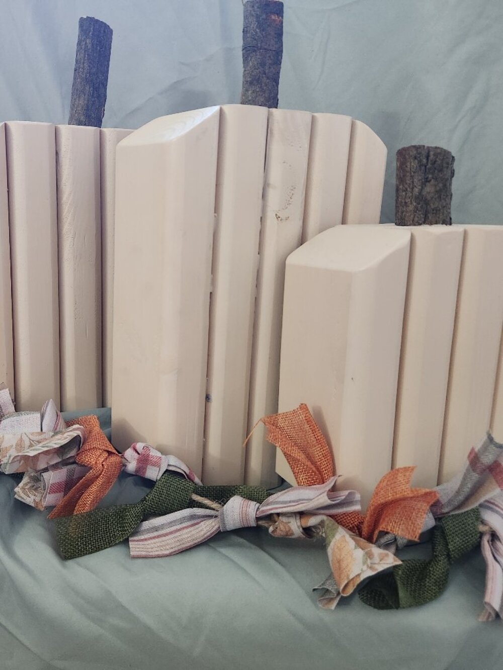 Ivory Wooden Pumpkins